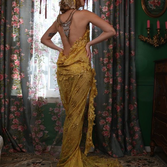 DUCHESS RUTH Custom Order Gatsby Wedding Gown - Picture 11 of 16